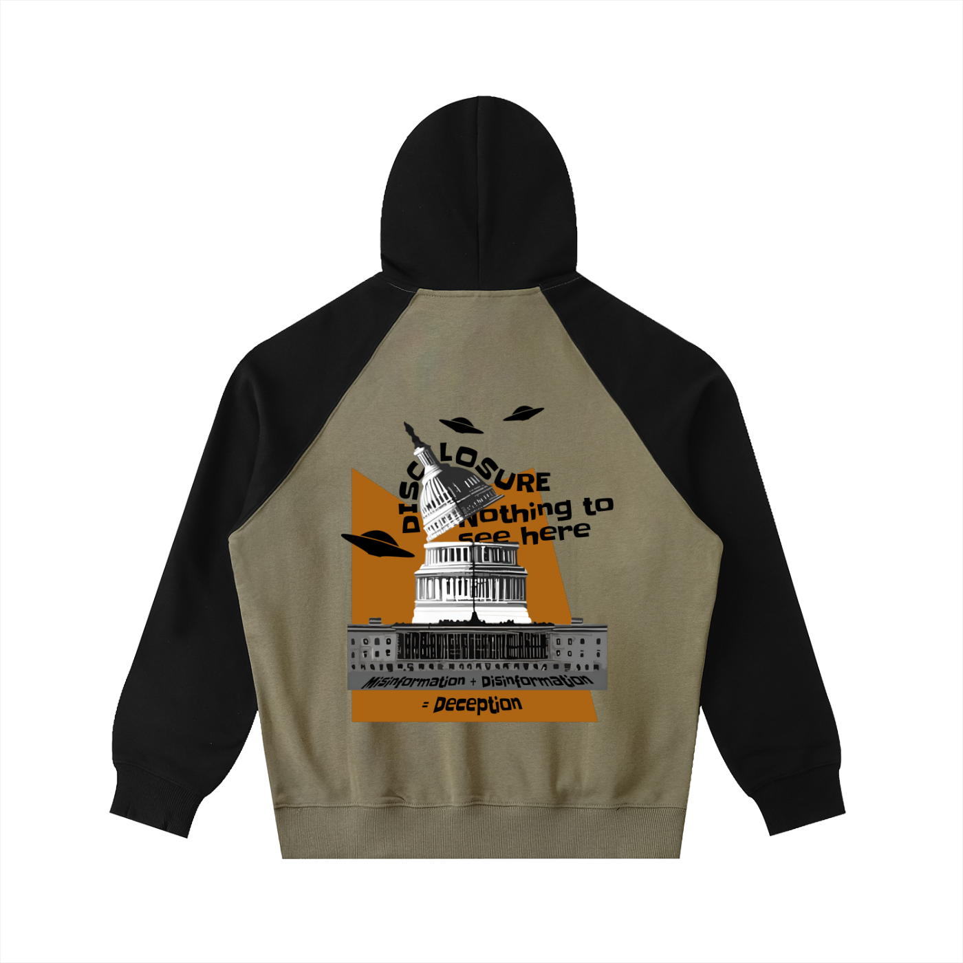 Color-Block Raglan Sleeve Hoodie