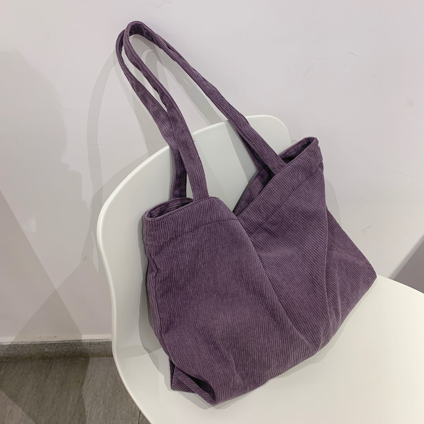 Corduroy Shopper Womens Bag Schoolbag