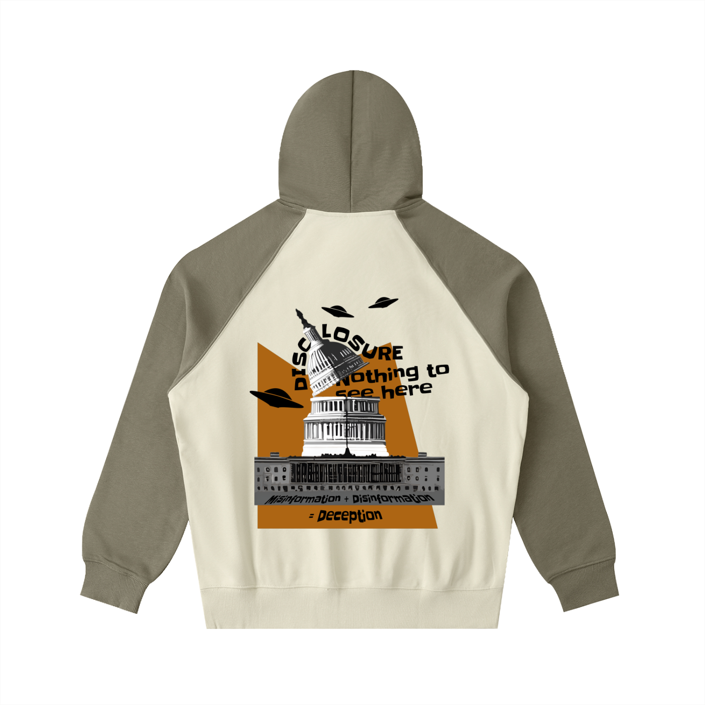 Color-Block Raglan Sleeve Hoodie