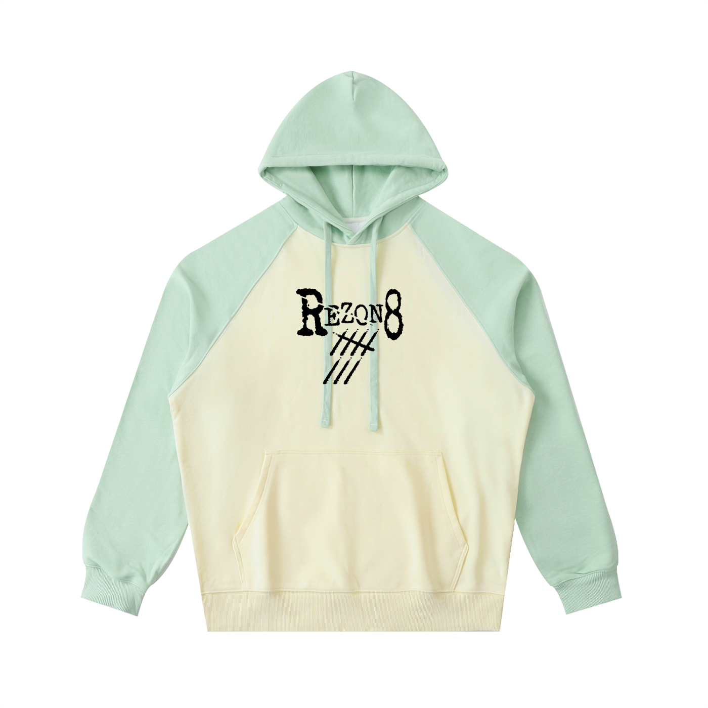 Color-Block Raglan Sleeve Hoodie