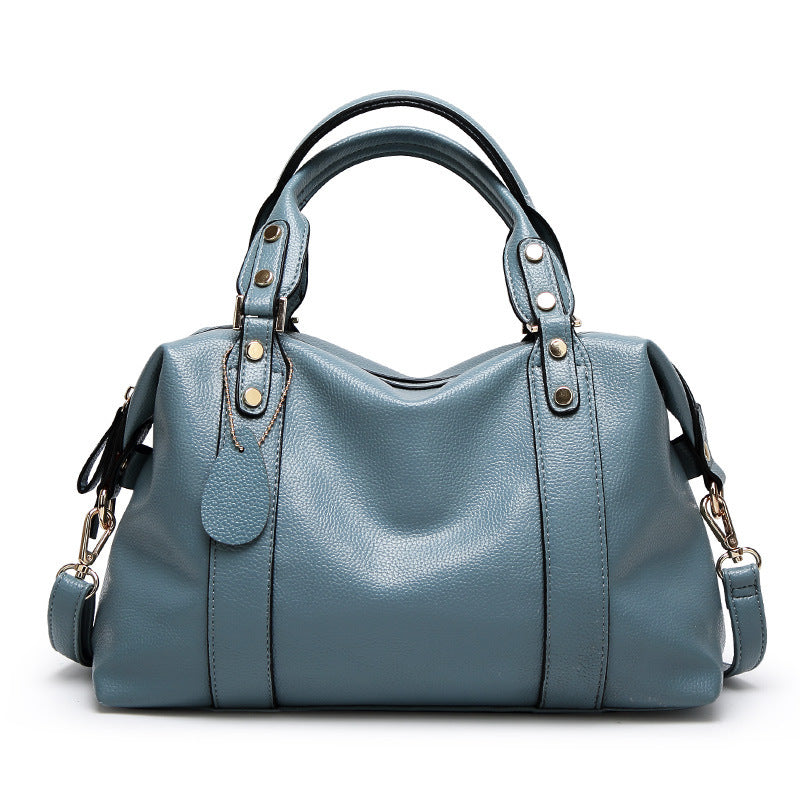 Boston Shoulder Bag Women's Handbags Retro Rivet Design Crossbody Bags