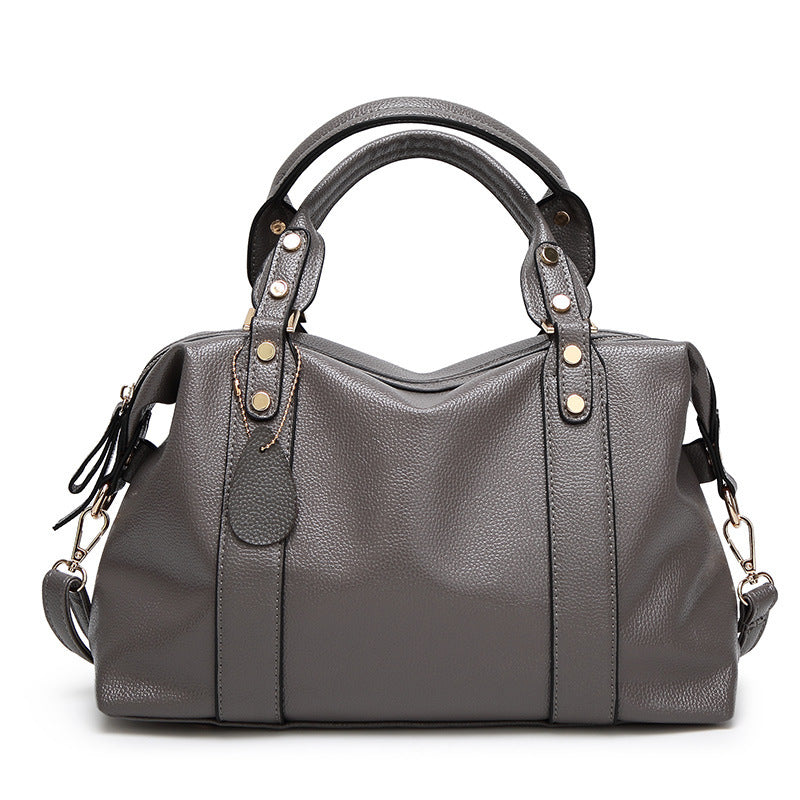 Boston Shoulder Bag Women's Handbags Retro Rivet Design Crossbody Bags