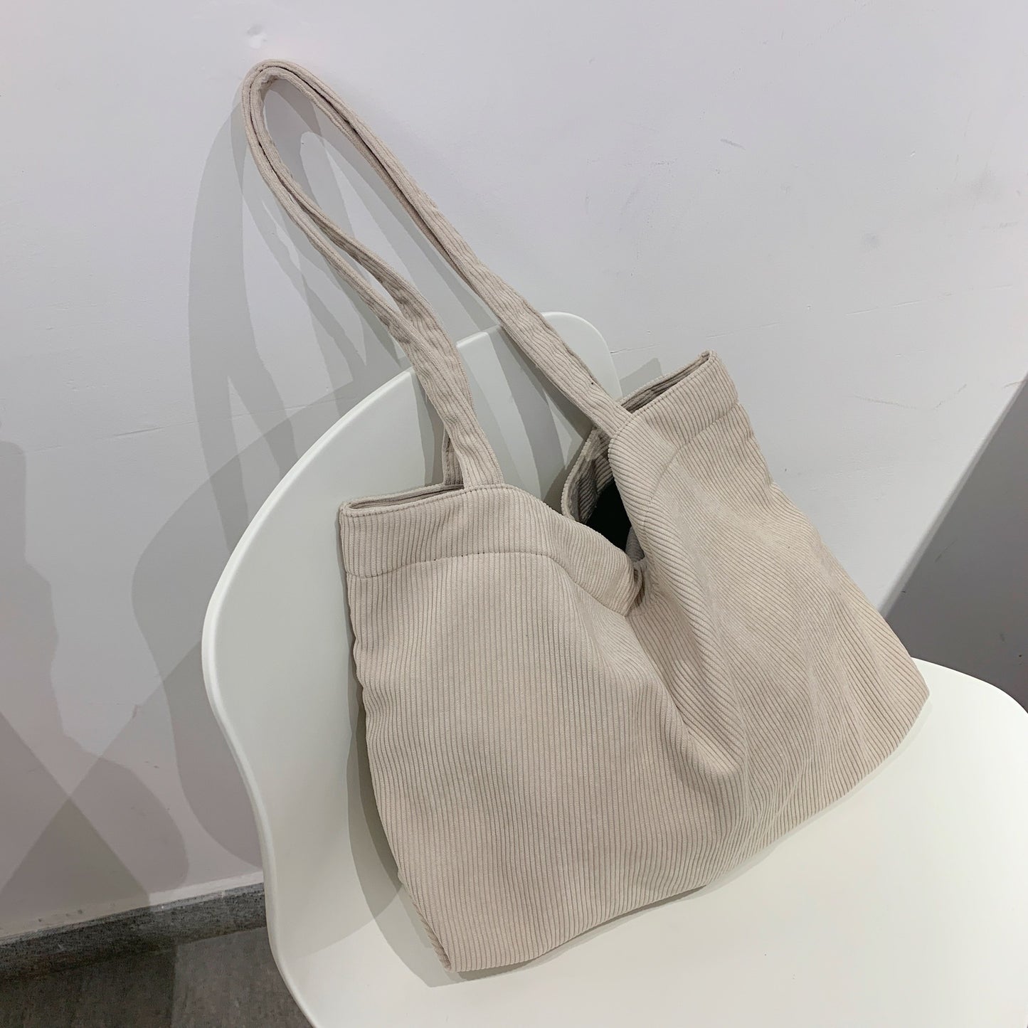 Corduroy Shopper Womens Bag Schoolbag