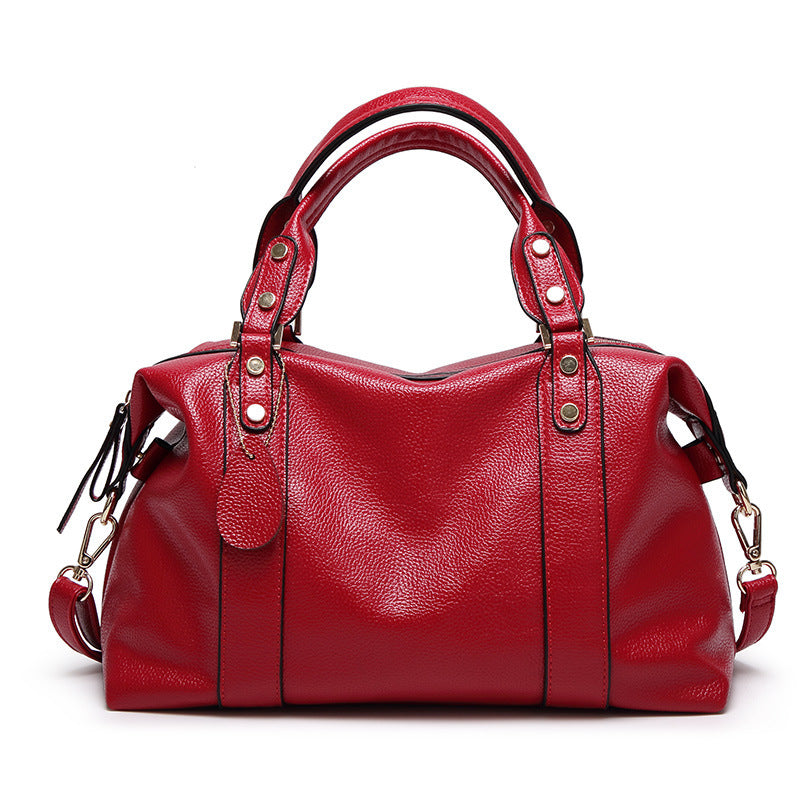 Boston Shoulder Bag Women's Handbags Retro Rivet Design Crossbody Bags